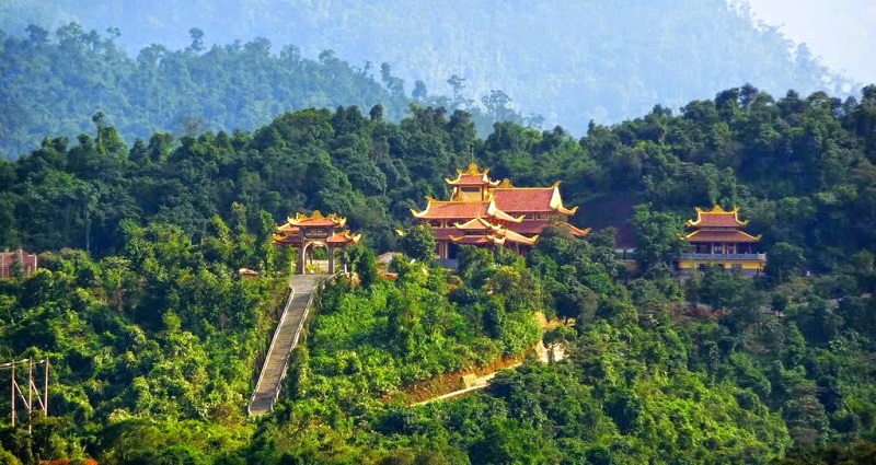 Thiền viện Trúc Lâm Đà Lạt từ trên cao.